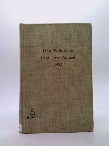 New York State Legislative Annual. 1952