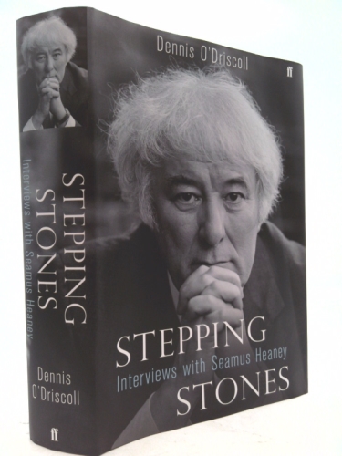 cover of hardcover book Stepping Stones, which features a black and white photograph of Seamus Heaney