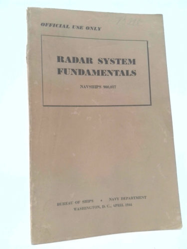 Radar system fundamentals: Navships 900,017