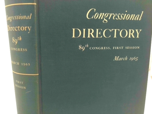 Congressional Directory 89th Congress, First Session March 1965
