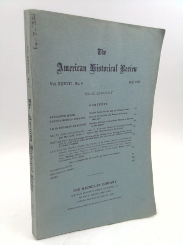 The Missouri Historical Review, Vol. XXVI, No. 4, July, 1932