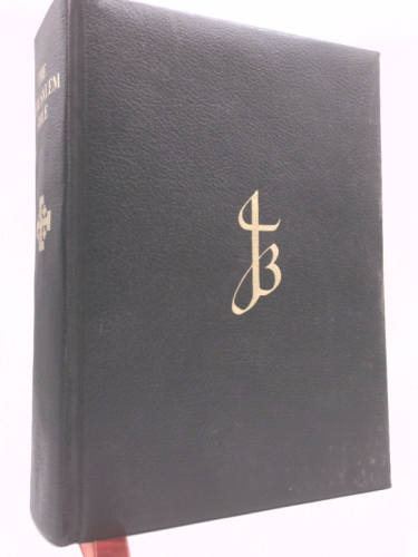 SALVADOR DALI - RARE WHITE LEATHER LIMITED EDITION JERUSALEM BIBLE - RESTORED TO LIKE NEW CONDITION! - Edited by Alexander Jones (Doubleday & Company, 1970
