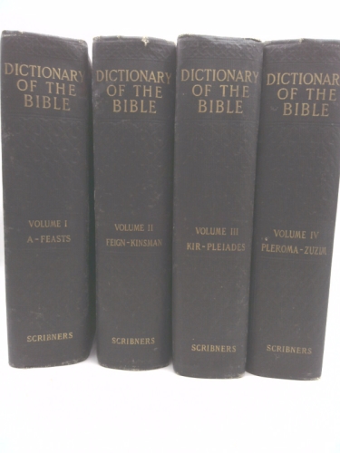 DICTIONARY OF THE BIBLE 4 VOLUMES DEALING WITH ITS LANGUAGE,LITERATURE, AND CONTENTS