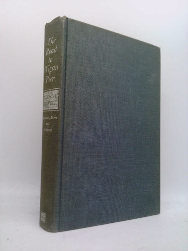 Road to Wigan Pier, The Front Dustjacket drawing of George Orwell with a railway car full of coal bearing down on him.
