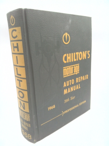 CHILTON'S MOTOR AGE AUTO REPAIR MANUAL: PROFESSIONAL EDITION 1968