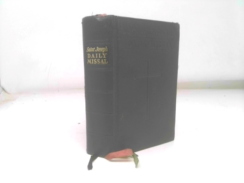Saint Joseph Daily Missal - 1956 Revised Edition - Leatherette Cover, Ribbon Markers, Vinyl Book Cover