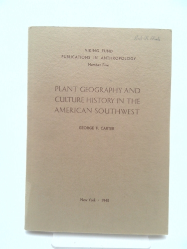 Plant Geography and Culture History In the American Southwest