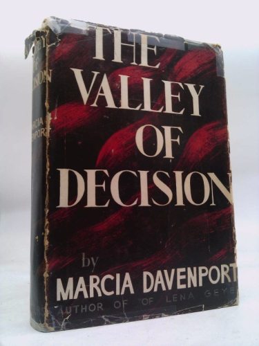 RARE 1943 1ST EDITION VALLEY OF DECISION MARCIA DAVENPORT WITH DUST JACKET GIFT