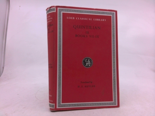 Title Institutio Oratoria of Quintilian/Books VII-IX