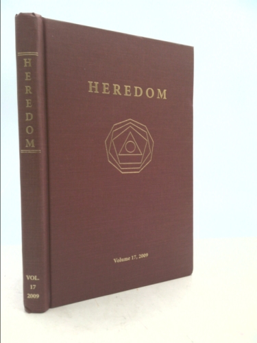 Heredom. The Transactions of the Scottish Rite Research Society. Volume 17, 2009