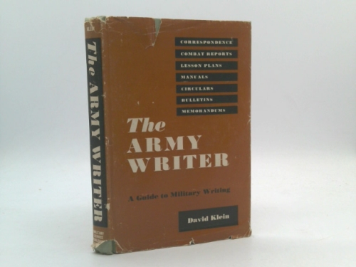 The Army writer,: A guide to military writing