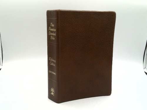 New American Standard Bible - Reference Edition - 1971- Black Leather Bound Book Cover