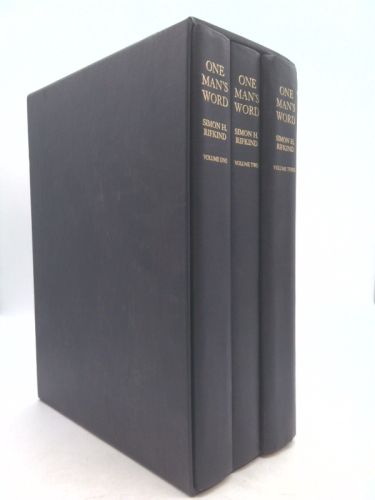 One Man's World - 3 Volume Set Selected Works of Simon H. Rifkind