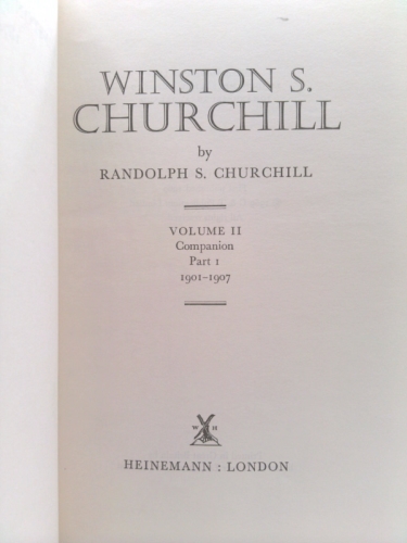 Winston S. Churchill. Companion Volume II. Parts 1, 2, & 3