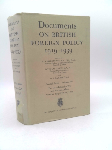 Documents on British Foreign Policy, 1919-1939. First Series