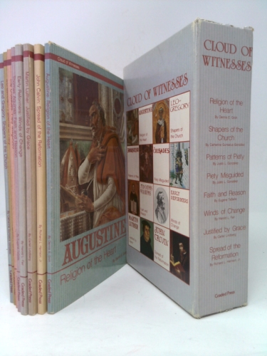 Cloud of Witness Boxed Set (John Calvin; Spread Reformation, Martin Luther: Justified Grace; Early Reformers; Winds Change, Thomas Aquinas; Faith eason; The Crusades; Piety Misguided, Monasticism; Pat
