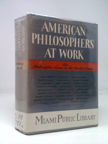 American Philosopher's At Work: The Philosophic Scene in the United States