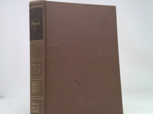 Pascal (Great Books of the Western World, Volume 33) by Blaise Pascal