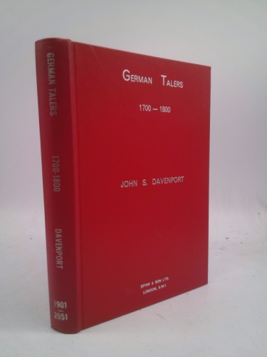 GERMAN TALERS 1700-1800 by John S. Davenport | eBay