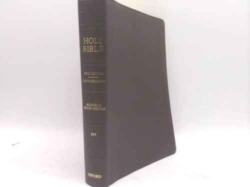 Holy Bible Old Scofiled Study System, Red letter Concordance, Oxford, KJV, burgundy bonded leather