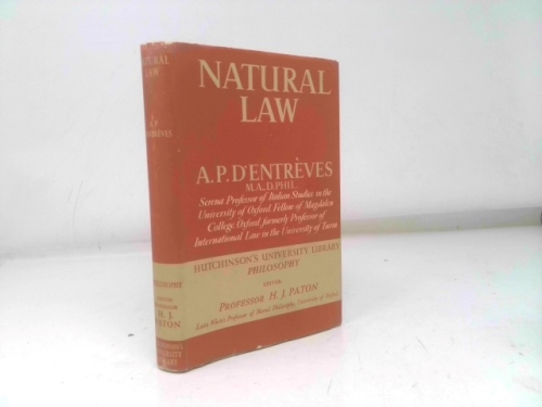 Natural law. An introduction to legal philosophy