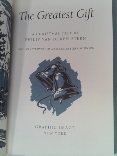 The Greatest Gift: A Christmas Story by Philip van Doren Stern ...