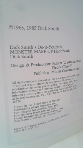 Dick Smith's Monster Make-Up Book by Dick Smith (1985, Trade