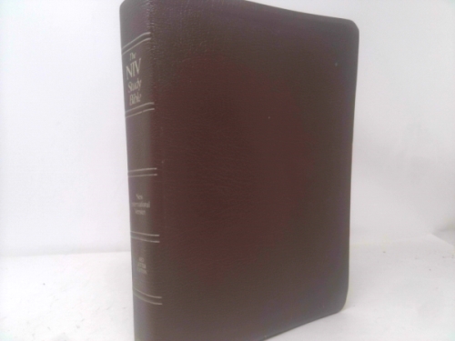 Bible New International Version Study, Bonded Leather, Burgundy, 81113, Red Letter