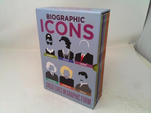 Biographic Icons Box Set, Great Lives in Graphic Form, 6 Books Collection, Audrey Coco Dior Einstein Marilyn Tesla