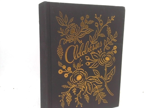 RIFLE PAPER CO. Garden Party Blue Address Book, Hardcover Address Book Includes Gold Foil-Accented Cloth Cover, Ribbon Page Marker, 284 Pages, Contacts and Important Dates Pages