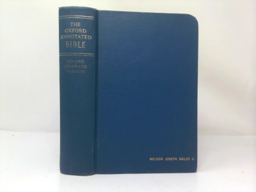 Oxford Annotated Bible With The Apocrypha - Revised Standard Version by Herbert G.; Metzger, Bruce M., Editors May (1965-08-01)
