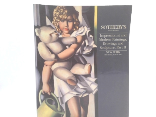 Impressionist and Modern Paintings, Drawings and Sculpture, Part II, New York, May 14, 1992 (Sale 6294”MARC”)