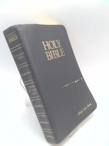 KJV Large Print Reference Black Bonded Leather