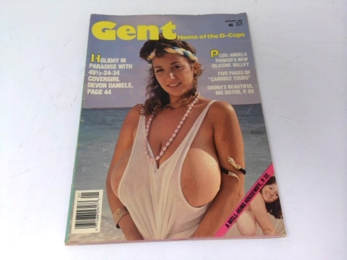 Gent Busty Adult Magazine January 1989 Covergirl Devon Daniels