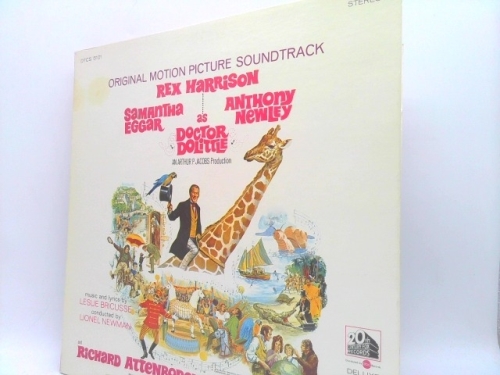 DOCTOR DOLITTLE - vinyl lp. ORIGINAL MOTION PICTURE SOUNDTRACK - REX HARRISON - SAMANTHA EGGAR - ANTHONY NEWLEY, ETC.ETC.OVERTURE - MY FRIEND THE DOCTOR - THE VEGETARIAN - TALK TO THE ANIMALS - AT THE