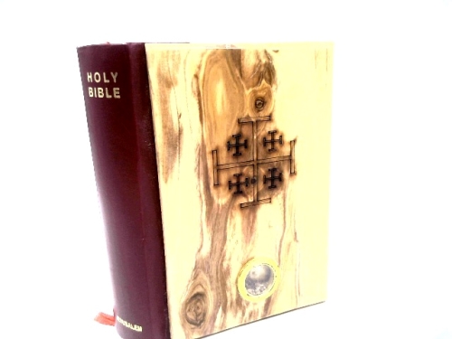 Jerusalem Olive Wood Hand Carved Holy Bible - King James Version with Tabgha Mosaic