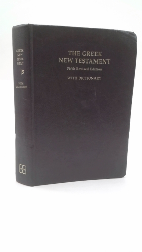 UBS 5th Revised Edition - Greek New Testament: With Greek-English Dictionary Black Flexi Cover