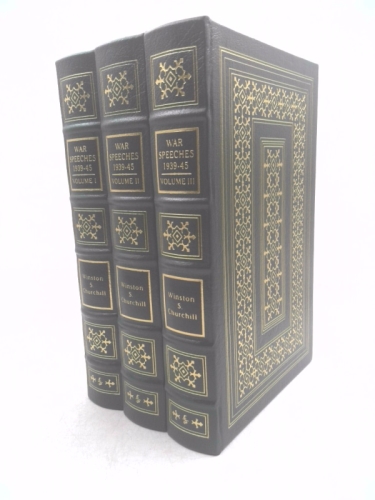 The War Speeches of Winston S. Churchill [1939-1945] Three-Volume Leatherbound Easton Press Collector's Set