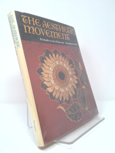 cover of The Aesthetic Movement: Prelude to Art Nouveau, which features a large, illustrated sunflower on a red background