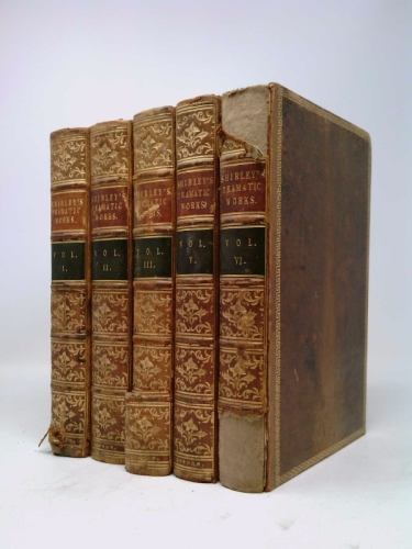 The Dramatic Works and Poems of James Shirley, Now First Collected; with notes by William Gifford, and Additional Notes, and some account of Shirley and his Writings, by Rev. Alexander Dyce. 6 volume